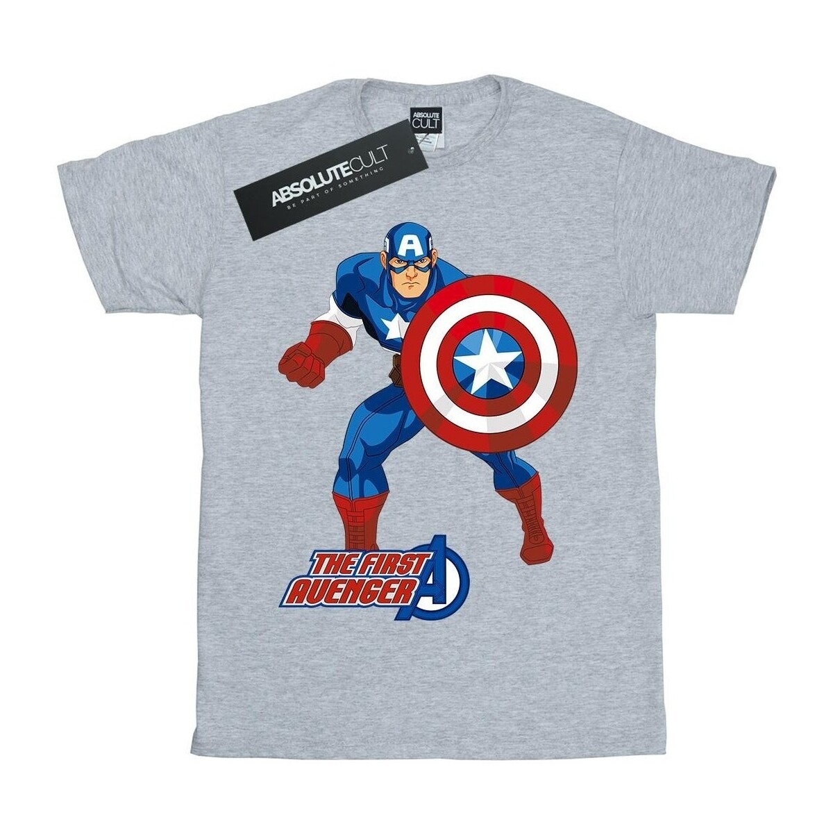 Vêtements T-shirts manches longues Captain America The First Avenger Gris