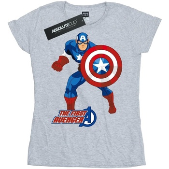 Vêtements Femme T-shirts manches longues Captain America The First Avenger Gris