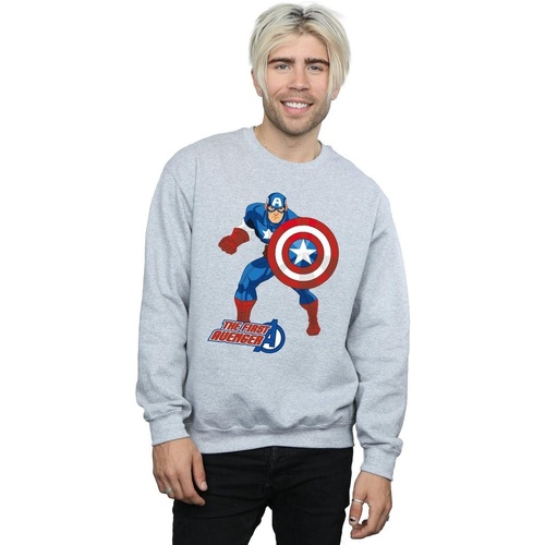 Vêtements Sweats Captain America BI363 Gris