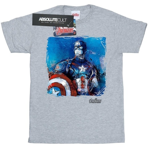 Vêtements Homme T-shirts manches longues Captain America BI447 Gris