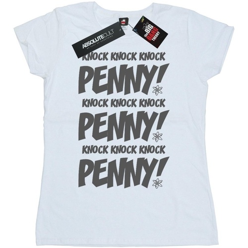 Vêtements Femme T-shirts manches longues The Big Bang Theory Knock Knock Penny Blanc