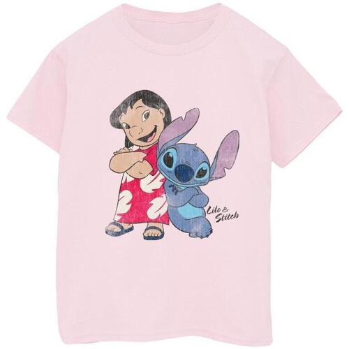 Vêtements Fille T-shirts manches longues Lilo & Stitch Classic Rouge
