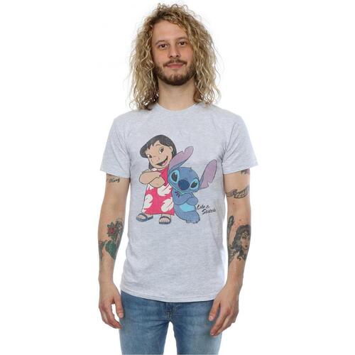 Vêtements Homme T-shirts manches longues Lilo & Stitch BI617 Gris