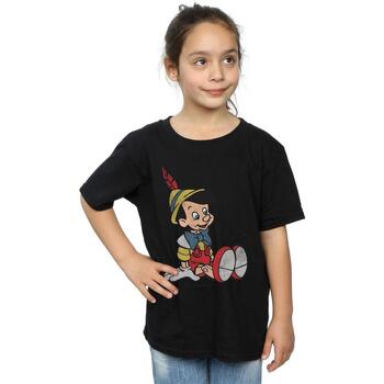 Vêtements Fille T-shirts manches longues Pinocchio  Noir
