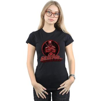 Vêtements Femme T-shirts manches longues Deadpool Arms Crossed Noir