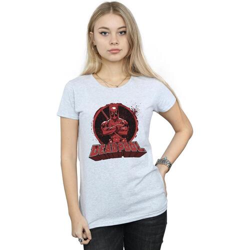 Vêtements Femme T-shirts manches longues Deadpool  Gris