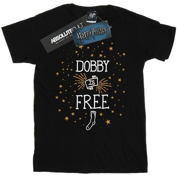 Vêtements Fille T-shirts manches longues Harry Potter Dobby Is Free Noir