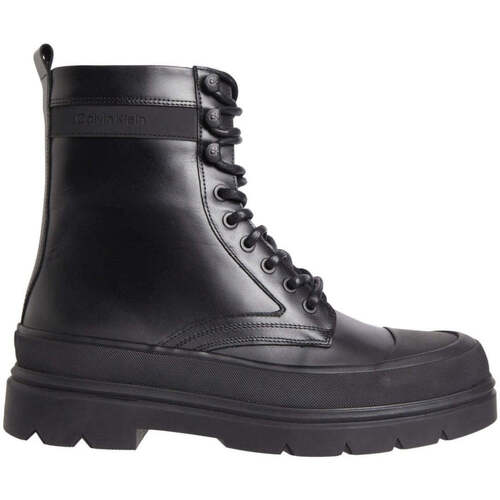 Chaussures Homme Boots Calvin Klein logga JEANS lace up boot high Noir
