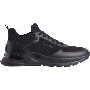 Chaussures Homme Baskets basses Calvin Klein faux-leather JEANS low top lace up sport shoe triple black Noir
