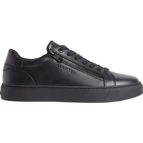 Chaussures Homme Baskets basses Calvin logo-patch Side Logo Swim Shorts low top lace up sport shoe triple black Noir