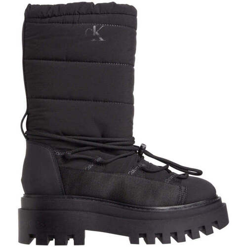 Chaussures Femme Black Flare Leggings Jeans flatform snow boot Noir