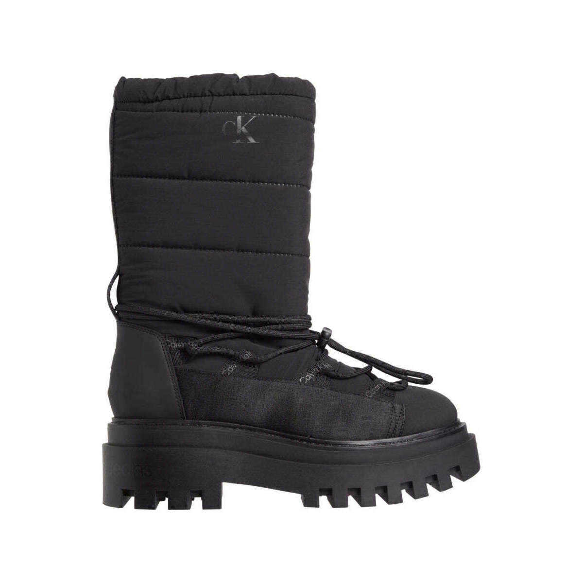 Chaussures Femme Bottines Calvin Klein Jeans flatform snow boot Noir