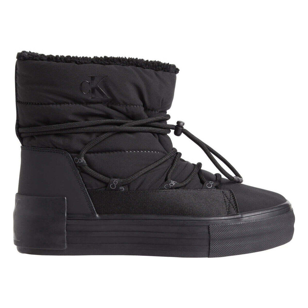 Chaussures Femme Bottines Calvin Currant Klein Jeans bold vulc flatf snow boot Noir