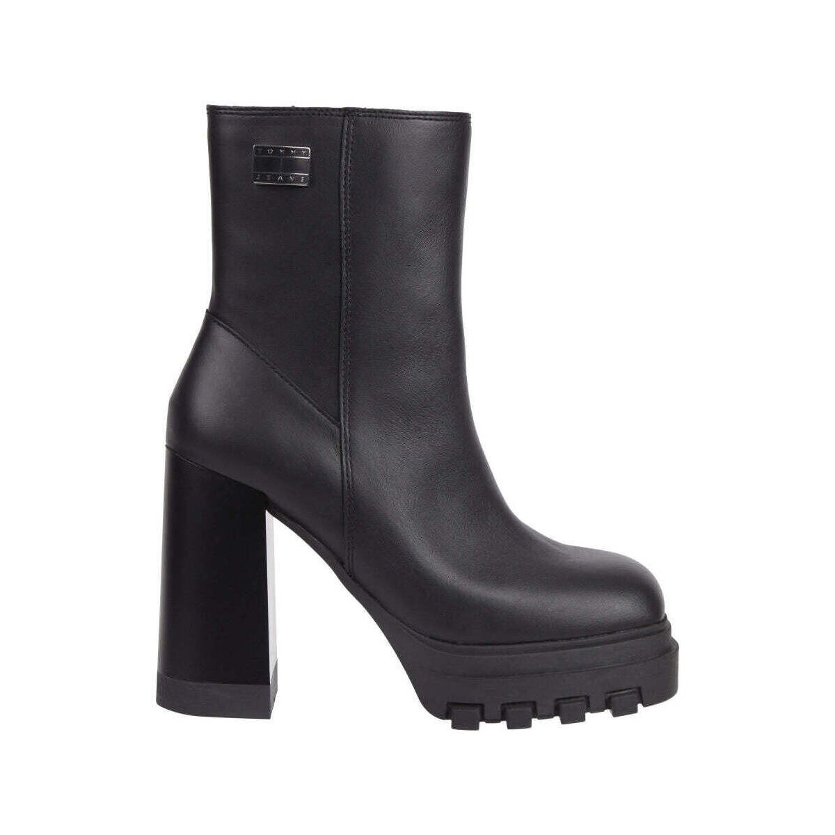 Chaussures Femme Bottines Tommy Jeans high heel ankle boot Noir