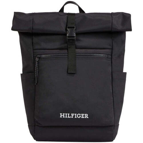 Sacs Homme Sacs à dos Tommy Hilfiger monotype rolltop backpack Noir