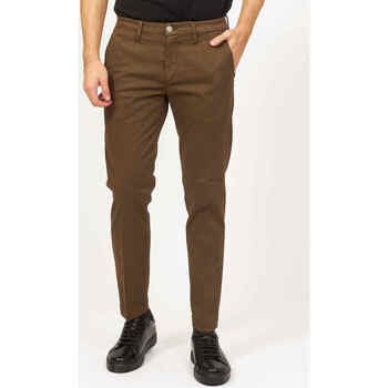 Vêtements Homme Pantalons Sette/Mezzo Pantalon homme Settemezzo avec poches passepoilées Marron
