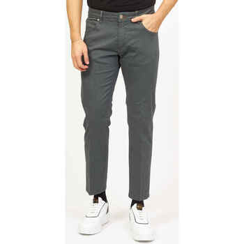 Vêtements Homme Pantalons Sette/Mezzo Pantalon coupe slim SetteMezzo avec 5 poches Gris