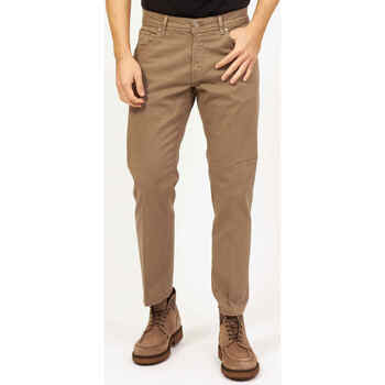 Vêtements Homme Pantalons Sette/Mezzo Pantalon coupe slim SetteMezzo avec 5 poches en coton Marron