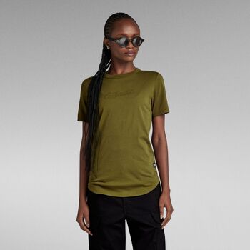 Vêtements Femme T-shirts & Polos G-Star Raw D24216-4107 AUTOGRAPH SLIM TOP-C744 DARL OLIVE Vert