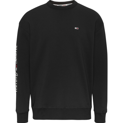 Vêtements Homme Sweats Tommy Jeans Reg Linear Placement Crew Sweater Noir
