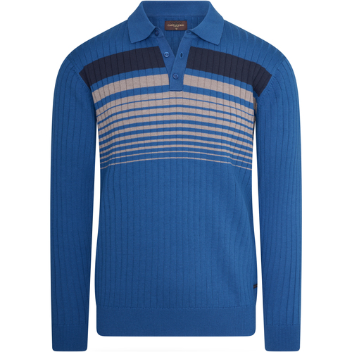 Vêtements Homme Jogging Short Grijs Cappuccino Italia L/S Knit Polo Bleu