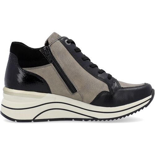 Chaussures Femme Baskets montantes Remonte Sneaker Noir