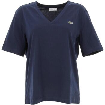 Vêtements Femme T-shirts manches courtes Lacoste Tee-shirt Bleu