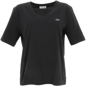 Vêtements Femme T-shirts manches courtes Lacoste Tee-shirt Noir