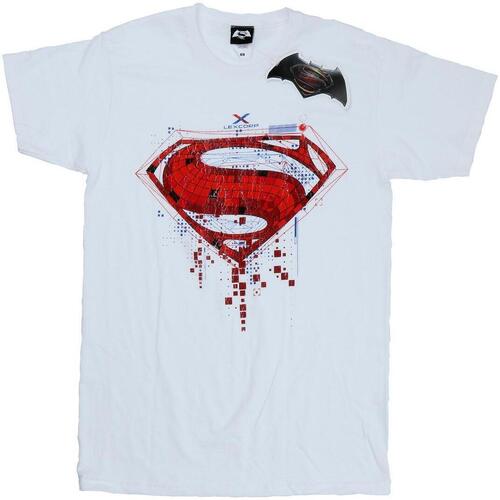 Vêtements Fille T-shirts manches longues Dc Comics Superman Geo Logo Blanc