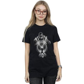 Vêtements Femme T-shirts manches longues Marvel Black Panther Tribal Logo Noir