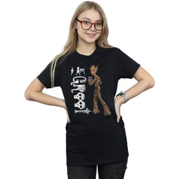 Vêtements Femme T-shirts manches longues Marvel T-shirts manches longues Teenage Groot Noir