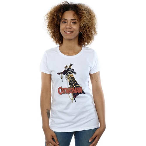 Vêtements Femme T-shirts manches longues Dc Comics Batman Catwoman Friday Blanc