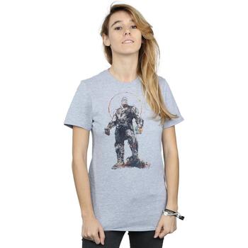 Vêtements Femme T-shirts manches longues Marvel Avengers Infinity War Thanos Sketch Gris