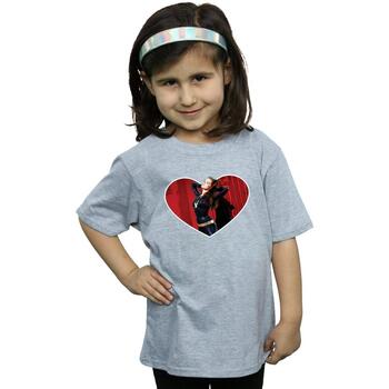 Vêtements Fille T-shirts manches longues Dc Comics Batman TV Series Catwoman Heart Gris