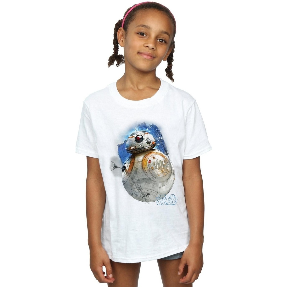 Vêtements Fille T-shirts manches longues Star Wars: The Last Jedi BI1353 Blanc