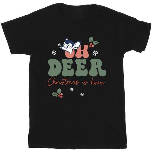 Vêtements Homme T-shirts manches longues Disney Bambi Oh Deer Noir