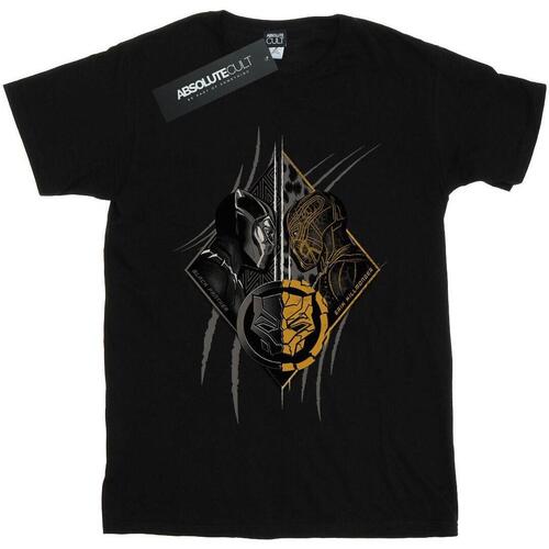 Vêtements Femme T-shirts manches longues Marvel Black Panther Vs Killmonger Noir