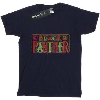Vêtements Femme T-shirts manches longues Marvel Black Panther Tribal Logo Bleu