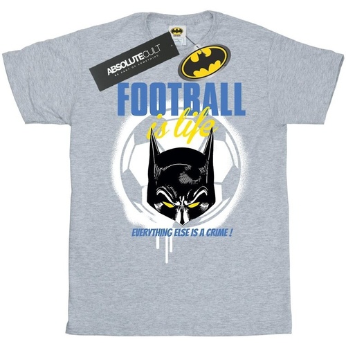 Vêtements Homme T-shirts manches longues Dc Comics Batman Football is Life Gris