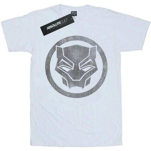 Vêtements Femme T-shirts manches longues Marvel Black Panther Distressed Icon Blanc