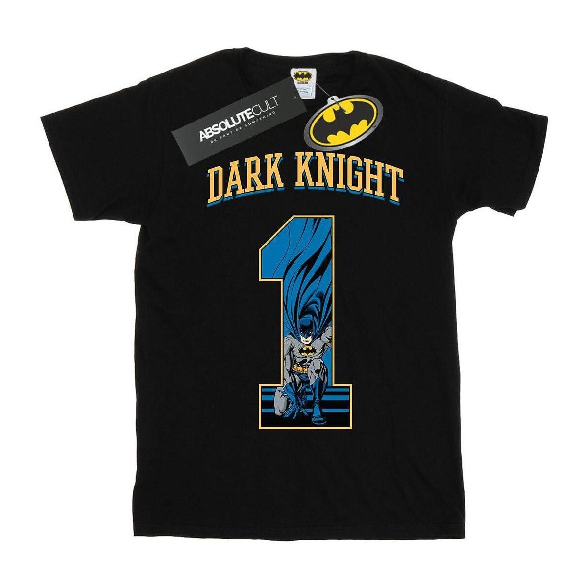 Vêtements Homme T-shirts manches longues Dc Comics Batman Football Dark Knight Noir