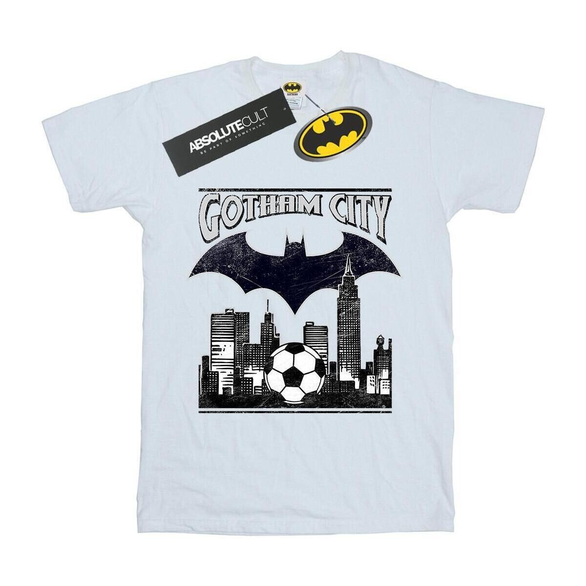 Vêtements Homme T-shirts manches longues Dc Comics Batman Football Gotham City Blanc