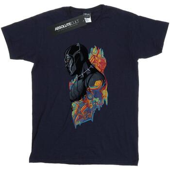 Vêtements Femme T-shirts manches longues Marvel Black Panther Profile Bleu