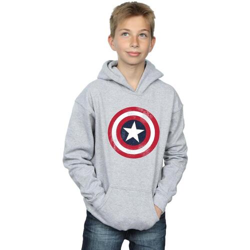Vêtements Garçon Sweats Marvel Captain America Distressed Shield Gris