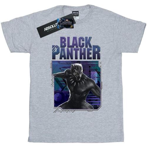 Vêtements Femme T-shirts manches longues Marvel Black Panther Tech Badge Gris
