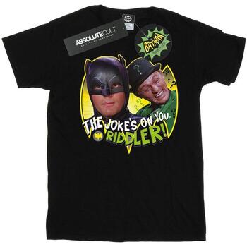 Vêtements Femme T-shirts manches longues Dc Comics Batman TV Series The Riddler Joke Noir