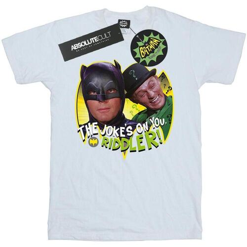 Vêtements Femme T-shirts manches longues Dc Comics Batman TV Series The Riddler Joke Blanc