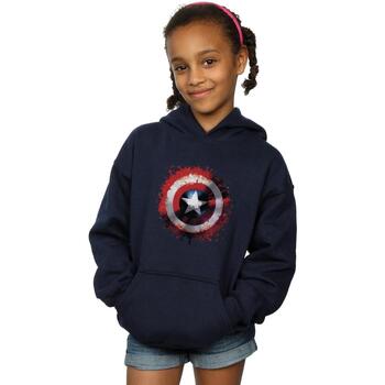 Vêtements Fille Sweats Marvel Avengers Captain America Art Shield Bleu