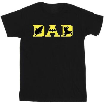 Vêtements Homme T-shirts manches longues Dc Comics Batman Dad With Bat Icons Noir