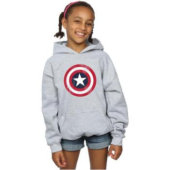 Vêtements Fille Sweats Marvel Captain America Distressed Shield Gris